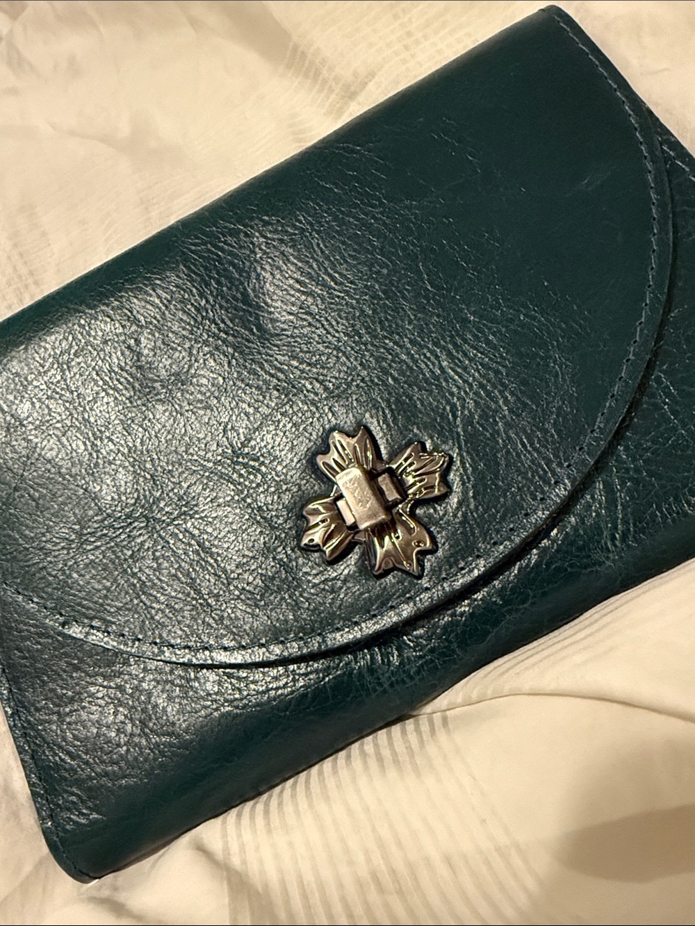 PATRICIA NASH TEAL CALLI WALLET NWT